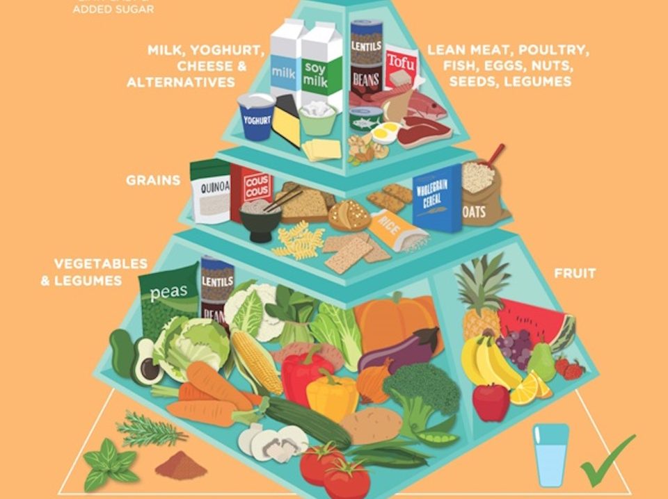 Healthy Eating Australian Food Pyramid Graphic