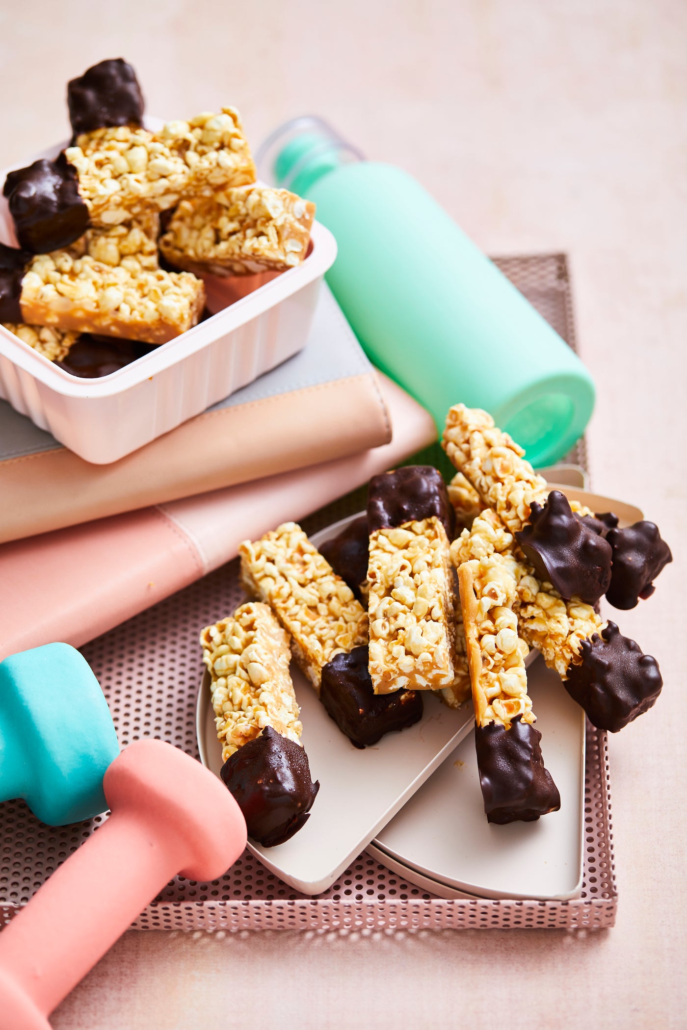 Peanut Butter Popcorn Bars Recipe from Sophie Guidolin