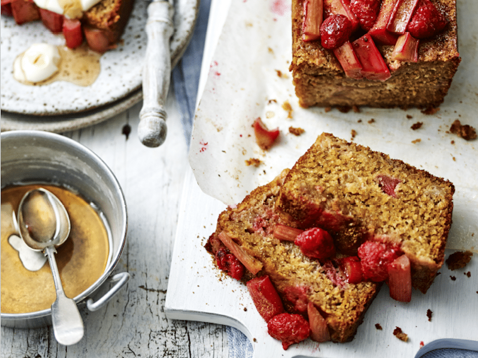 Breakfast Loaf Recipe | Rhubarb & Raspberry Morning Loaf