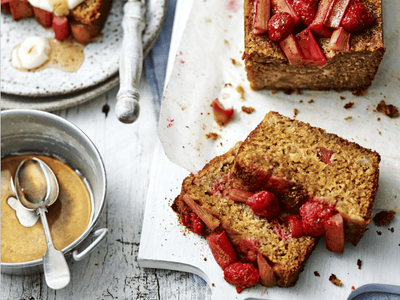 Breakfast Loaf Recipe | Rhubarb & Raspberry Morning Loaf
